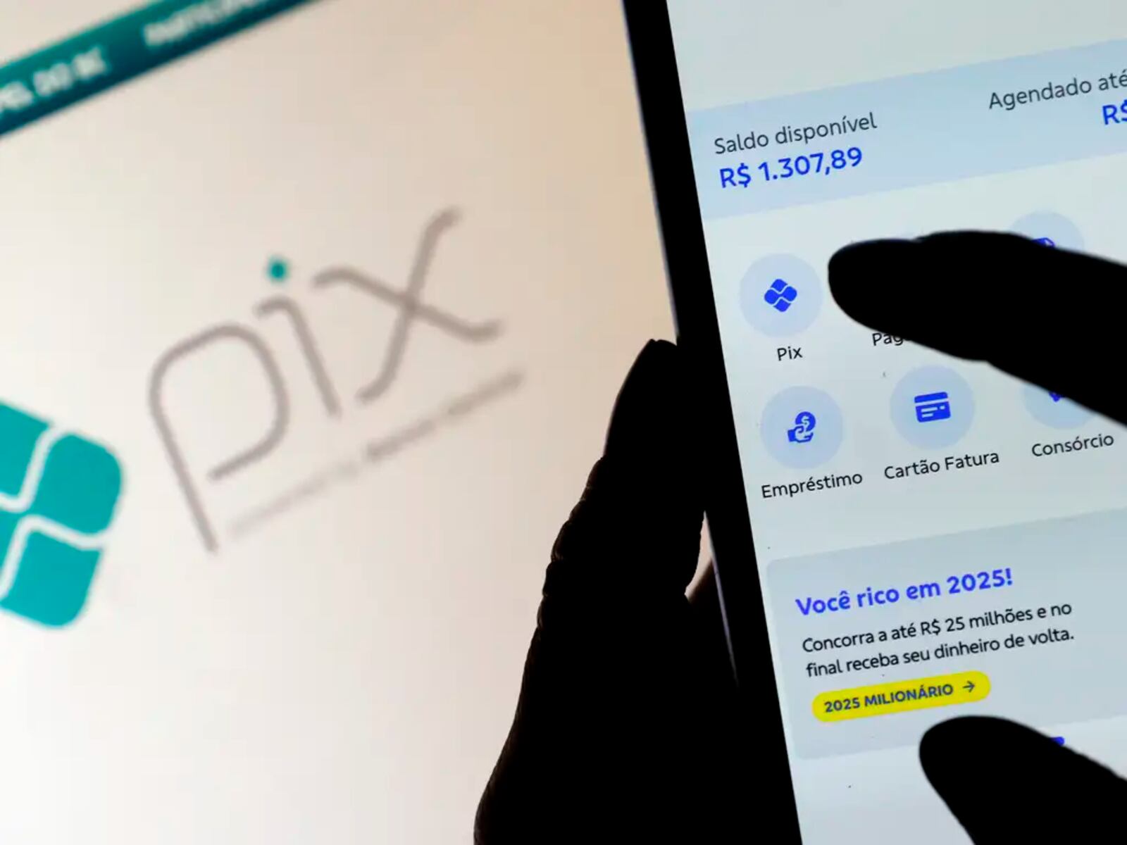 Pix bate recorde de transações em agosto Bruno Peres/Agência Brasil - 16.01.2026