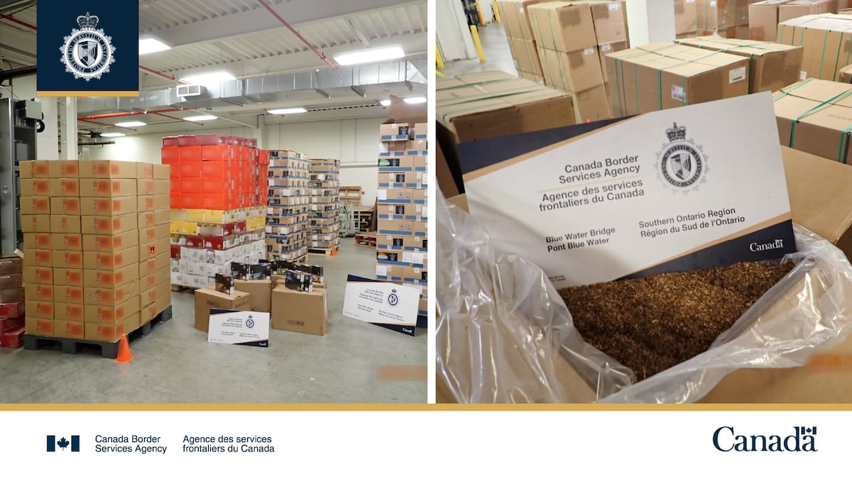 More than $3.6 million of contraband tobacco seized at Blue Water Bridge