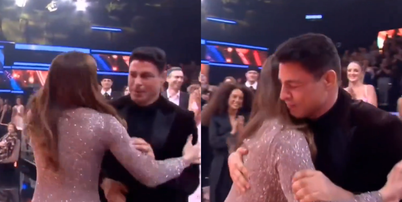 Grazi Massafera abra&ccedil;a o ex, Cau&atilde; Reymond, ao ganhar pr&ecirc;mio no 'Melhores do Ano' e momento viraliza Foto: Reprodu&ccedil;&atilde;o/TV Globo