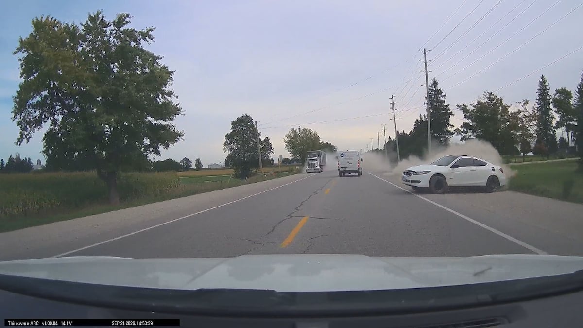 Speed blamed for sideswipe on Line 86 in Wellesley Township