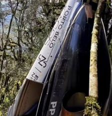 Helicóptero que caiu com o cantor Rick tinha nome do jogador Neymar na fuselagem Foto: Reprodução
