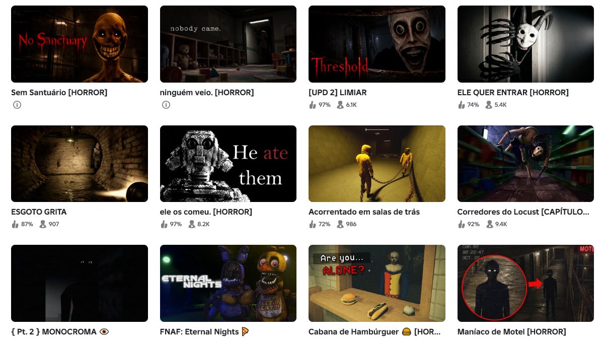Roblox: 11 melhores jogos de terror para testar ainda em 2026