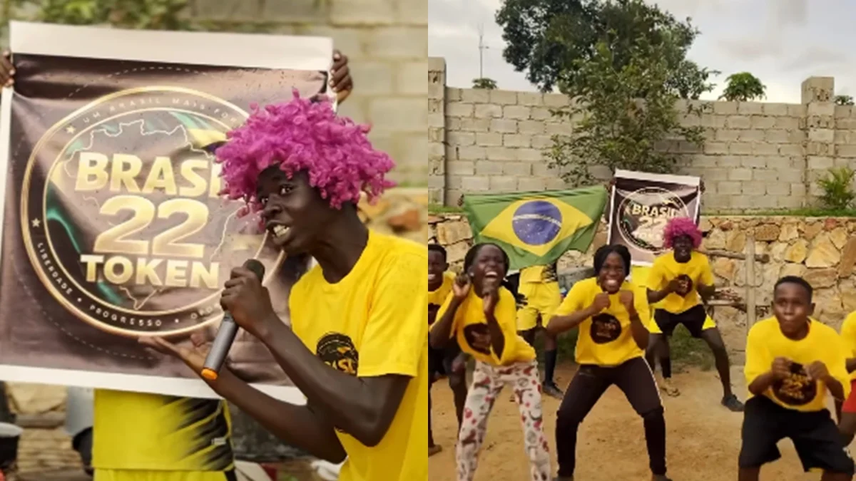 Crianças da Uganda promovem site que troca criptomoedas por voto em Flávio